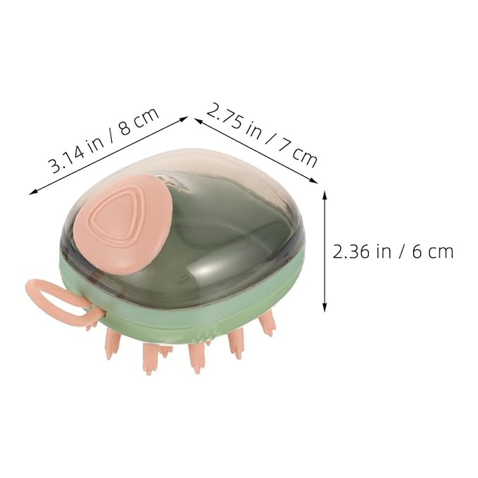 Milisten Pet Grooming Brush Dog Bath Scrubber with Massage Function Green Small Size for Puppy and Cat Bathing Supplies