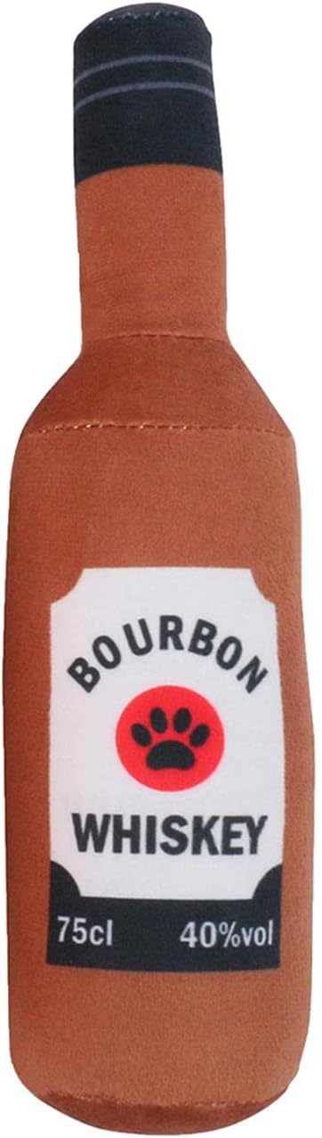 Dog Squeaky Toy Novelty Bottle Shaped Soft Dog Toys Squeaker Sound Pet ing Toys for Aggressive ers Pets Supplies, Coffee