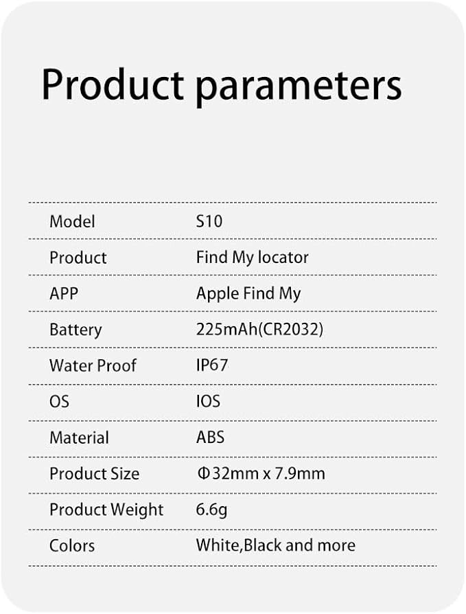 Apple Find My Tracker - Smart Bluetooth Item Finder for Keys, Wallets, Luggage | IP67 Waterproof, 1-Year Battery Life, No Subscription Required