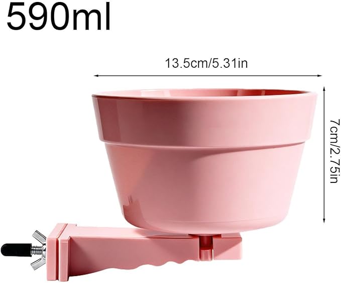 Dog Crate Water Bowl, Removable Detachable Puppy Feeder, 13.5x7cm, Indoor Outdoor Feeding Container, Small Dog Food Holder, Easy Clean Design, Stable Pet Supply, for Home, Yard, Apartment