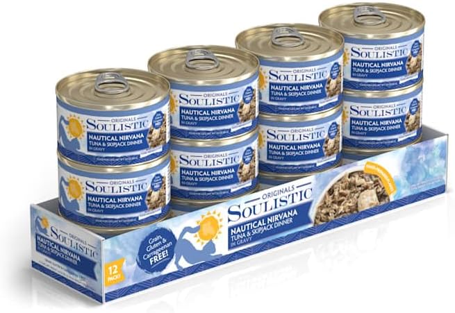 Soulistic Originals Nautical Nirvana Tuna & Skipjack Dinner in Gravy Wet Cat Food, 3 oz., Case of 12