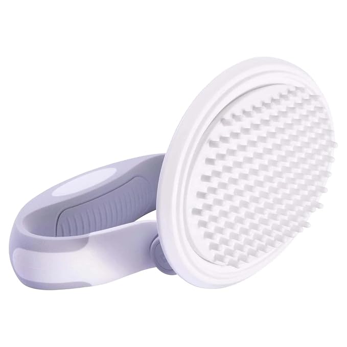 Pet Life ® 'Gyrater' Swivel Travel Silicone Massage Grooming Cat and Dog Brush