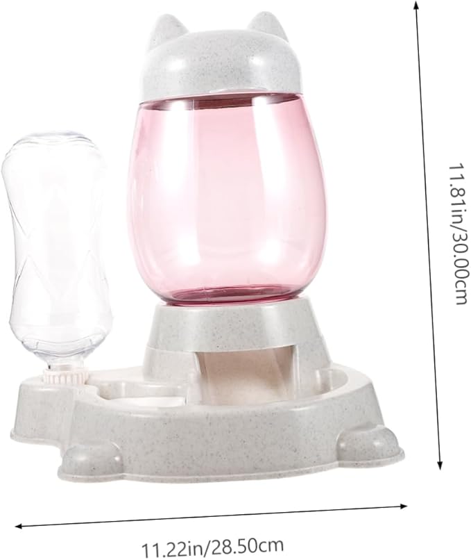Pet Feeder Cat Feeder and Water Dispenser Kitten Food Container Easy to Fill