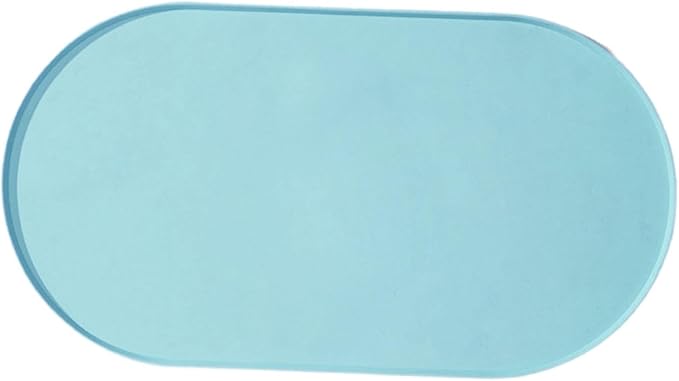 Pet Feeding Dog Food Mat Multifunctional Supplies Anti Slip Silicone Contain Spills Replace Pad Accessories Placemat, Blue
