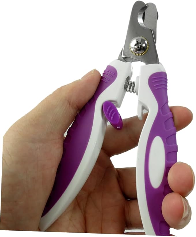 BESPORTBLE Dog Cat Nail Clippers Stainless Steel Pet Grooming Scissors Portable Nail Cutters Spring Release Handle