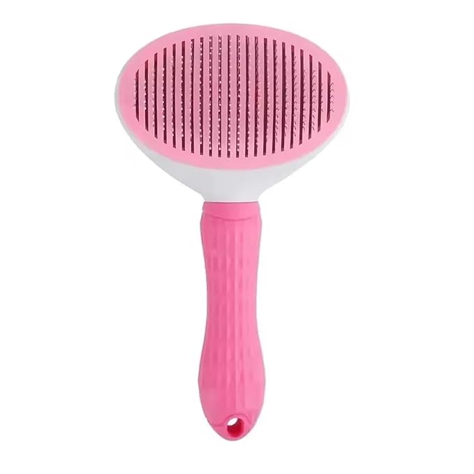 One Click Press Pet Hair Removal Cleaning Brush Pet Comb Cat And Dog Hair Specialized Pet Supplies Remove Floating(Pink)