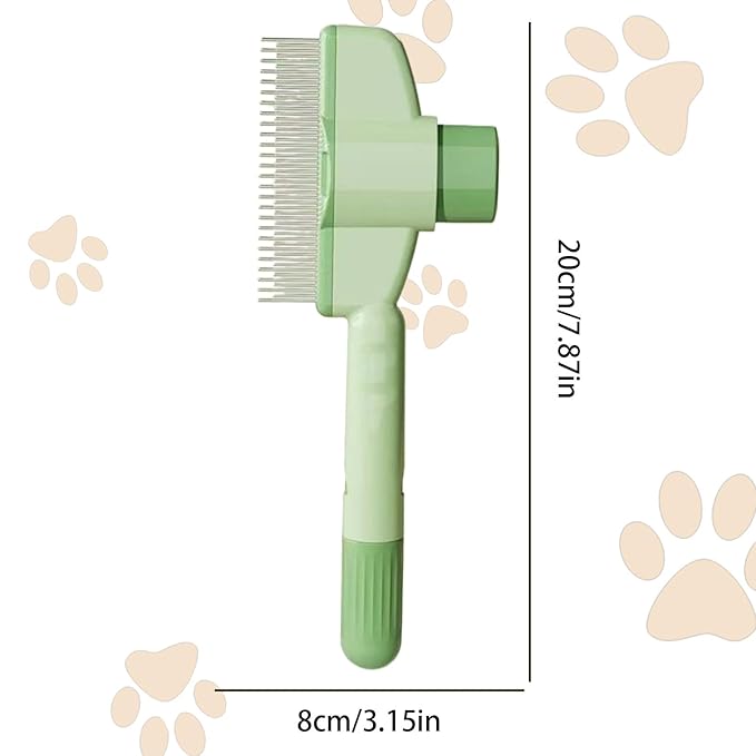 Cat Brush - with Release Button Grooming Supplies,Long Hair Cat Brush Dematting Comb | for Long Short Puppy Kitten Pet Undercoat Indoor Home Travel Bath Massage