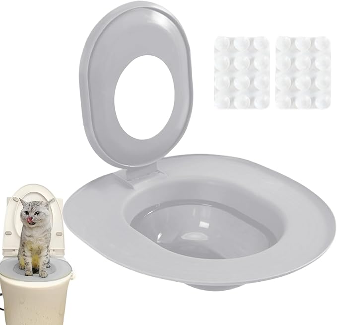 Cat Toilet Training Kit - Removable Urinal Potty Seat - Cat Toilet Seat - for Indoor Home Apartment Bathroom Basement Pet Shop