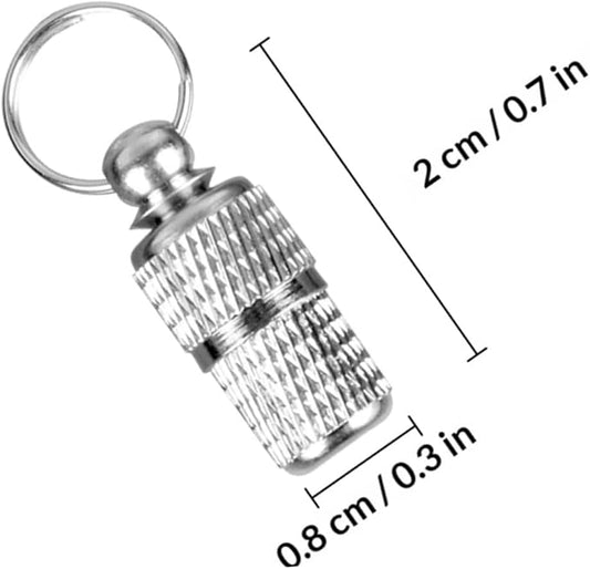 VOSAREA 6 Pcs Dog Id Tags Pet Anti-Lost Tube Collar Hanging Pendant Silver for Dog Collar Address Label Tags Pet Supplies