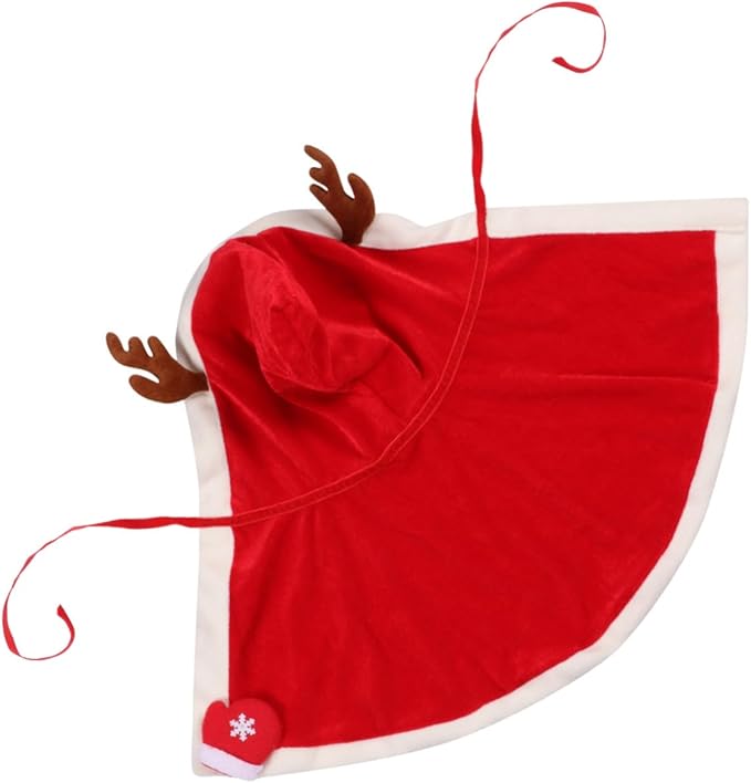 Abaodam Christmas Pet Cloak Dog Clothes Fleece Hooded Cape XL Winter Costume for Dogs Holiday Pet Supplies