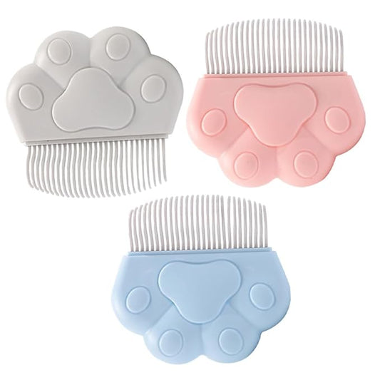 Hemoton Dog Cat Grooming Tools 3pcs Pet Grooming Brush Set Poodle Comb Brush Wear-resistant Compact Portable