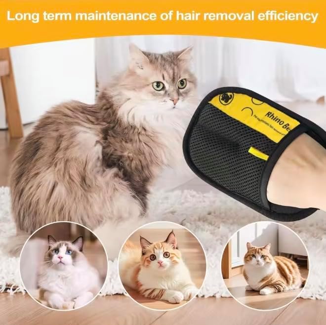 2PCS Cat Grooming Gloves Pet Hair Removal Brush Double-Sided Electrostatic Dog Cat Deshedding Glove Pet Grooming Supplies