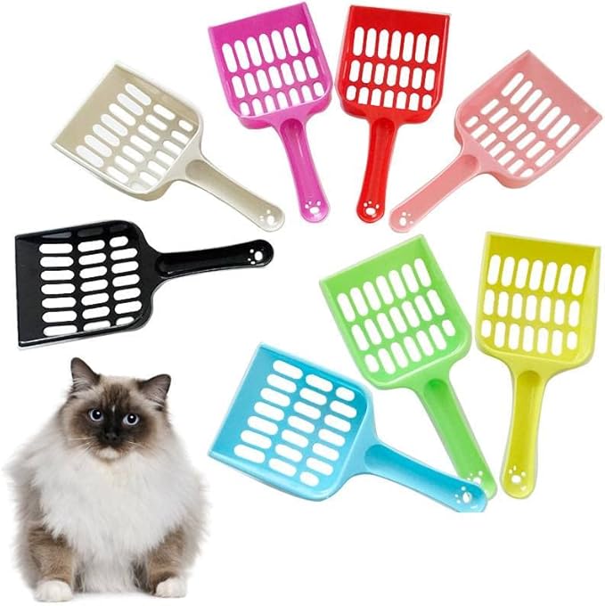 XTYPE Cat Litter Scoop Pooper Scoopers Pets Litter Sand Shovel Pet Shit Artifact Dogs Shovel Pet Cleanning Tool cat Litter Shovel (Color : Off-White)