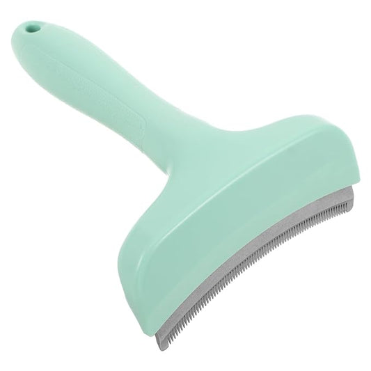 Garneck Pet Deshedding Dematting Comb Large Green with Undercoat Rake for Indoor Cats and Dogs Grooming Supplies