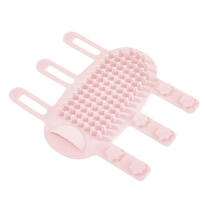 Cat Massager, Wall Corner Groomers Soft Grooming Brush, Soft Cat Corner Scratcher Self Grooming Massage Combs, Cat Self Groomer for Kitten Puppy (powdered)