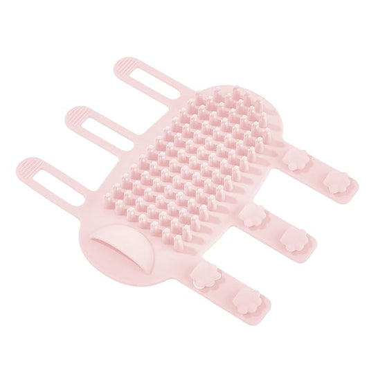 Cat Massager, Wall Corner Groomers Soft Grooming Brush, Soft Cat Corner Scratcher Self Grooming Massage Combs, Cat Self Groomer for Kitten Puppy (powdered)