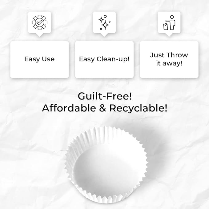 FattyBee 200 Pcs White Disposable Pet Feeding Bowls Liner, Small Paper Bowls for Cat Dishes, Wet Food, Feral Cat Feeding Station