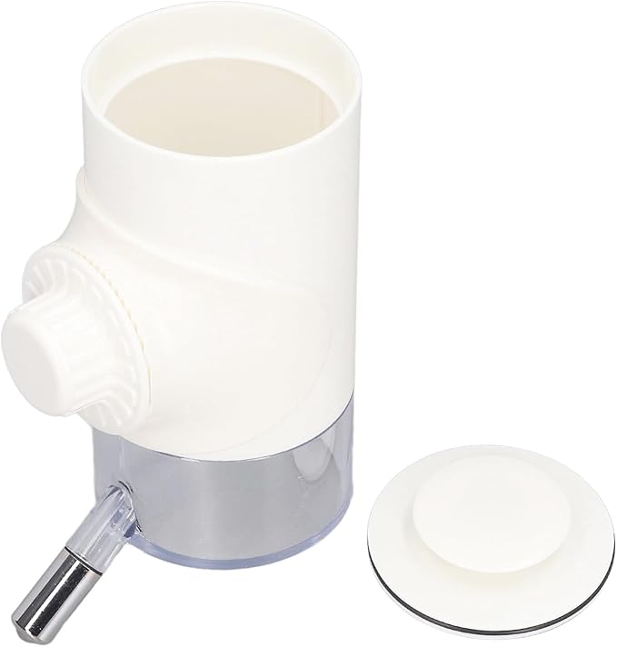 Semme Dog Bottle for Pet Supplies Automatic Dispenser for Dogs Small Animals Made of Food Grade Materials Prevents Dripping Easy to (Pearl White)