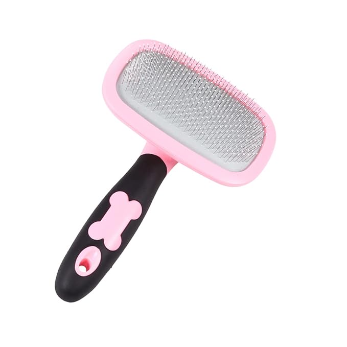 Pet Hair Remover Comb Dog Cat Grooming Supply Pet Massager Tool Ergonomic Grip Large Dot