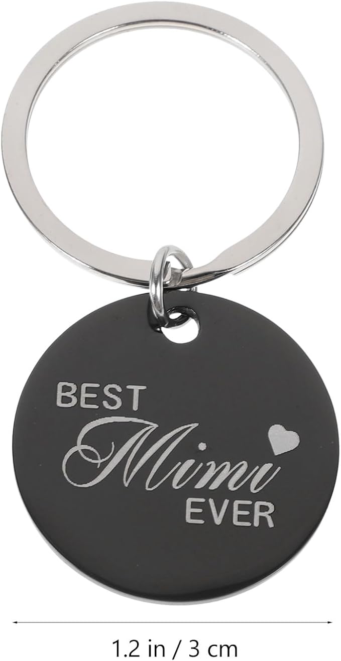 KALLORY 4pcs Stainless Steel Pet Id Dog Tag Keychain Set, Round Engraved Name Tags for Collar, Includes Silver, Dark Gray, Navy, and Yellow, Sturdy Pet Supplies for Cats and Dogs
