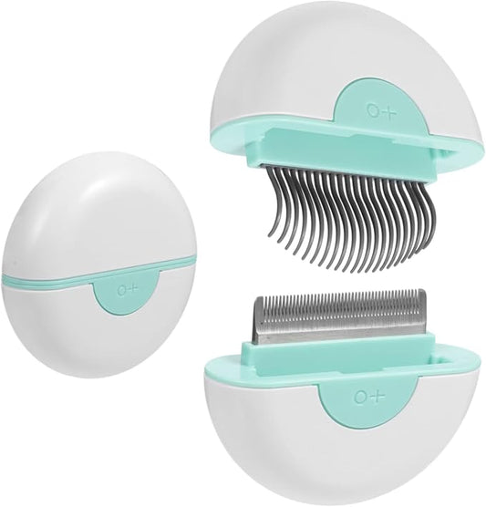 Cat Hair Comb Mint Green Pet Grooming Brush for Long and Hair Cats Gentle Shedding Removal Detangling Massage Tool Portable Lightweight Design