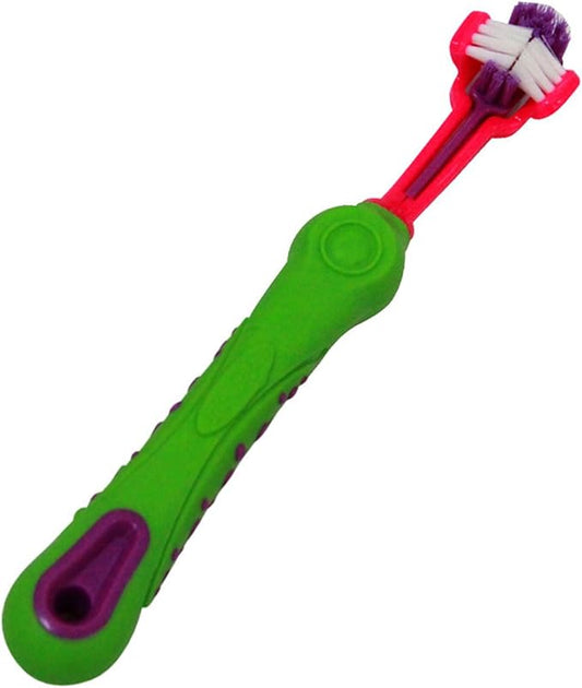 aqxreight 3 Sided Pet Toothbrush Multi Angle Dog Cat Toothbrush Pet Supplies for Oral Thoroughly Clean Pre 3 Sided Toothbrush3 Dog ToothbrushPet ToothbrushDog ToothbrushDog and (Green) (Green)