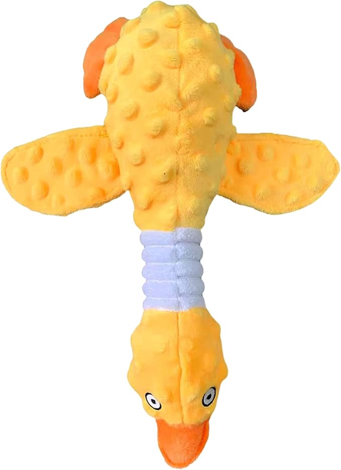 Goose Dog Toy Soft Stuffed Animal Plush Dog Puppy Chew Toys to Keep Them Busy Pet Supplies for Chewers Small Medium and Large Breeds (Yellow)