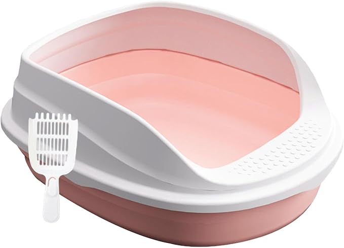 High-Sided Litter Pan for Cats, Rabbits, Hamsters - Easy Clean Potty Toilet with Raised Walls for Small & Medium Pets- 38cm