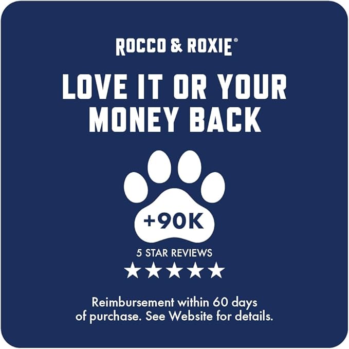 Rocco & Roxie Hairball Treatment for Cats, Cat Hairball Remedy, Crunchy Treats for Cats with a Creamy Center, Furball Control, Chicken Flavored Hair Ball Relief for Cat, Made in USA, Over 300 Chews