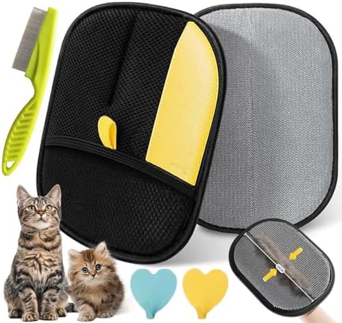 Upgraded Electrostatic Gloves Pet Hair, Electrostatic Hair Removal Glove, Static Hair Removal Glove for Dogs and Cats, Reusable Cat & Dog Hair Remover for Couch, Furniture, Carpet, Car Seat (1PC,A)
