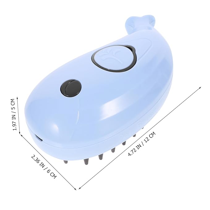 Self-cleaning Cat Steam Brush for Grooming Massage Multifunctional Pet Hair Remover Efficient Deshedding Tool for Types Blue