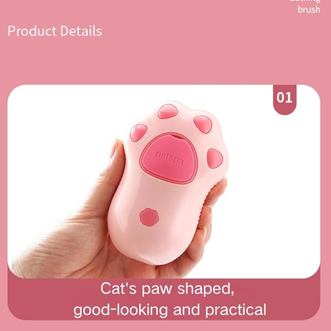 Cat Steam Brush - 3 In1 Steamy Cat Brush, Self-Cleaning Steamy Pet Brush for Massage, Multifunctional Cat Grooming Brush for Removing Tangled and Loose Hair (Coffee)