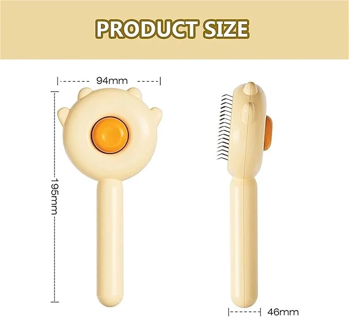 Pet Combs Cat Brush Pet Hair Removal Comb Grooming Brush for Cats Dogs Pets Massages Puppy Kitten Accessories(Yellow)