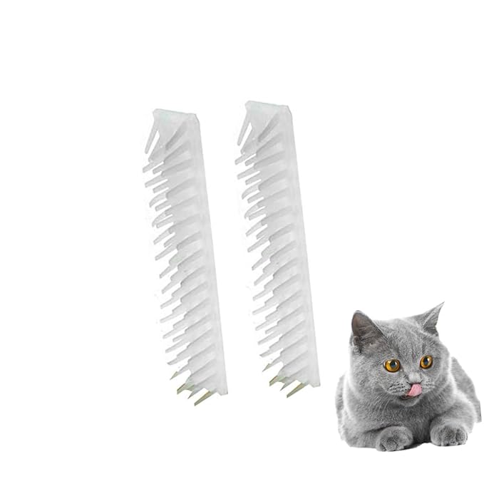 Yardwe 4pcs Cat Hair Removal Massage Comb Removable Corner Cat for Self-grooming and Rubbing Pet Brush for Shedding and Loose Hair Removal