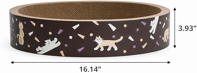 Cat Scratcher Lounge Bed | Durable Recycle Board for Furniture Protection | Cat Scratch Bowl (Black)