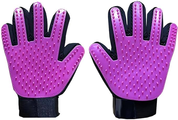 Pet Grooming, Hair Removal, Floating Hair Massage, cat and Dog Grooming Gloves, Adjustable Beauty Gloves, Double-Sided Care
