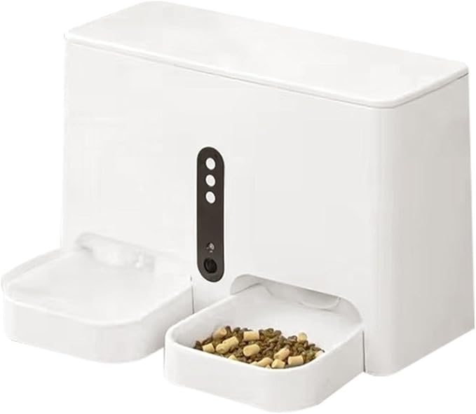Automatic Pet Feeder and Water Dispenser, WiFi App Control 2-in-1 Smart Station, 5L Food Hopper and 5L Water Tank, Anti-Jam System with Dual Power Supply for Cats and Dogs (WiFi Version)