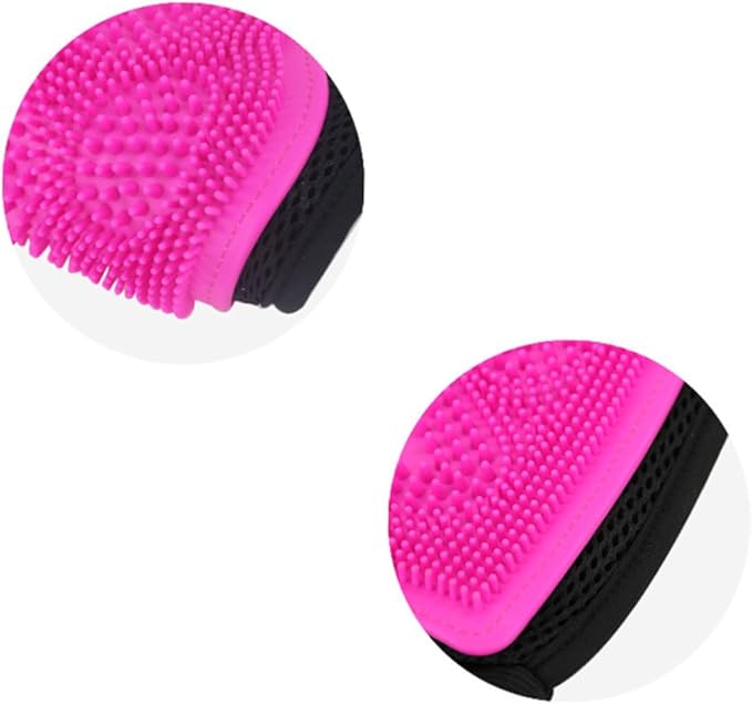 POPETPOP Pet Bath Gloves Silicone Dog Cat Grooming Gloves for Pet Hair Removal Cleaning