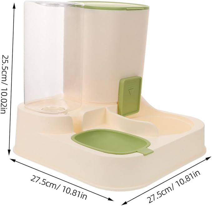 Pet Feeder Station Auto Water Dispenser Dual Food Water Bowl Easy Clean for Dogs Cats