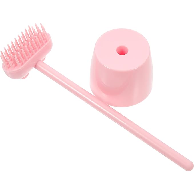GANAZONO Pet Massage Brush Grooming Brush for Cats and Dogs Small Pink Hair Removal with Soft Bristles for Shedding and Itch Relief