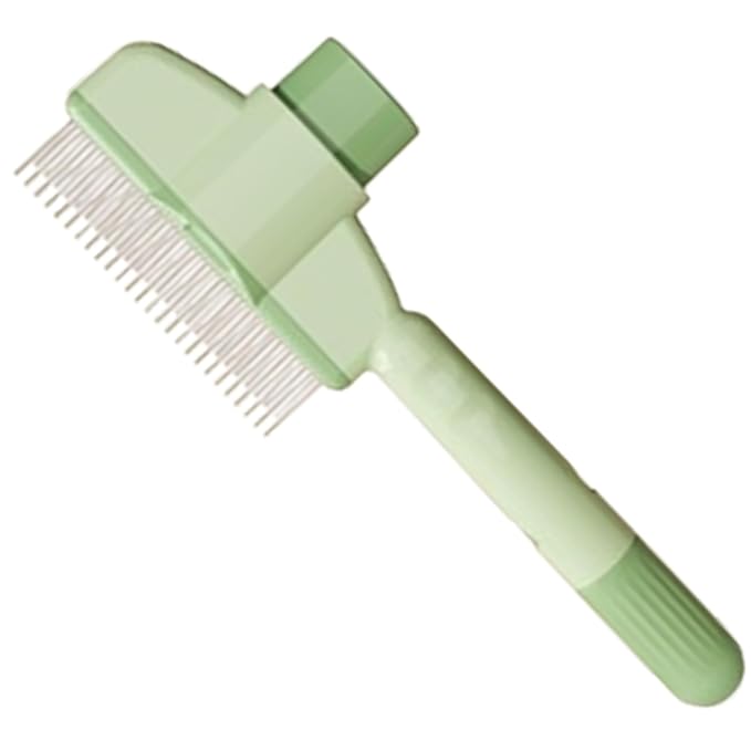 Pet Knotting Comb for Dogs, Cat Grooming Comb for Hair Knots, Puppy Grooming Combs, Pet Hair Remover Combs, Flea Cleaning Brush with Button Function