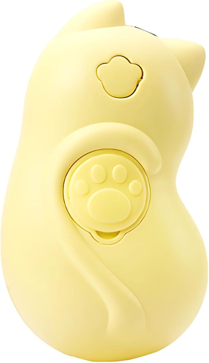 Rechargeable Cat Steam Brush, Electric Pet Hair Remover for Dogs and Cats, Grooming Comb Gentle Massage Detangler, Self-Cleaning Tool, Cordless, Yellow