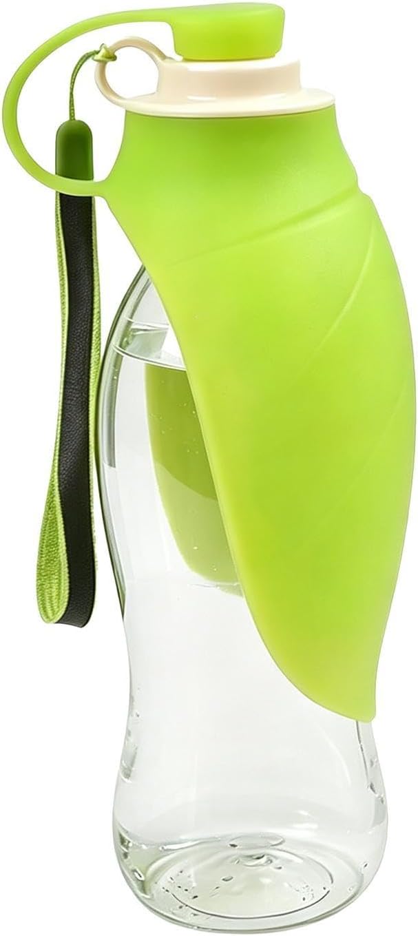 Pet Water Bottle, Leaf Shape Tool, 9.1x3.2 Inches Kitten Aid, Professional Portable Device with Easy Grip, Compact Supply with Daily Use, Home Accessories for Travel Hiking Walking Park Picnic Puppy