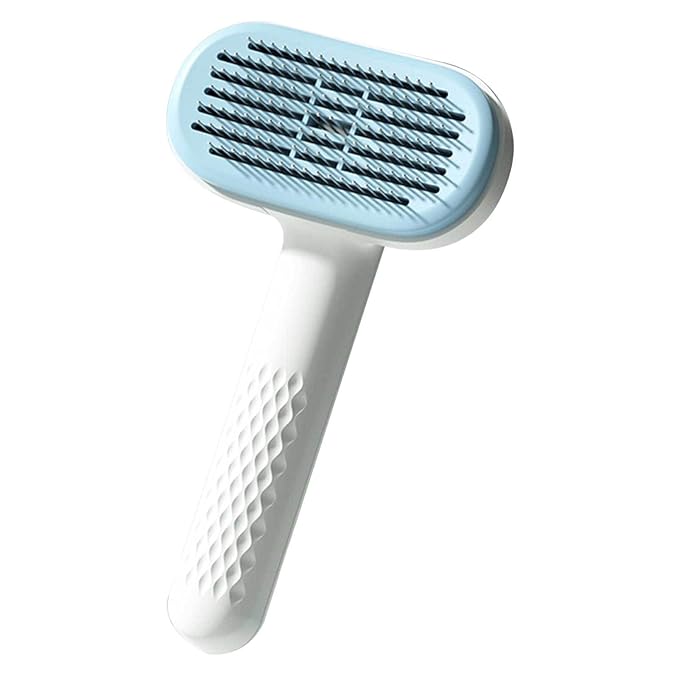 Cat Grooming Brush | Self Cleaning Slicker Tool for Dogs Cats - Comb Removes Loose Undercoat Mats Tangles Hair, Massage Pin Design Improves Circulation | for Home Salon Daily Care
