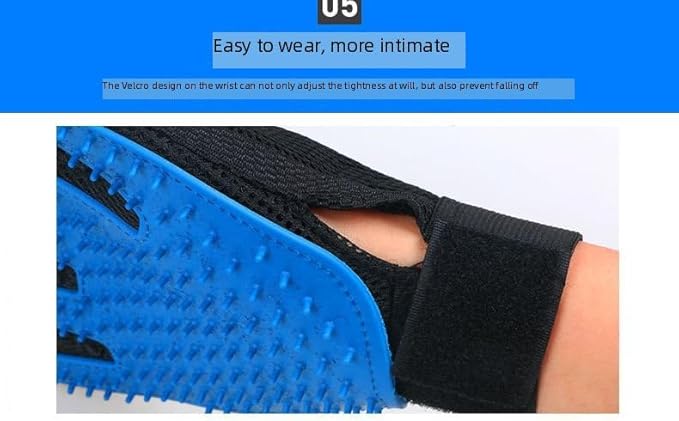 Cat Grooming Gloves, pet Hair Removal Tools, Dog Hair Remover (Blue [Left-Hand 10-Piece Set)