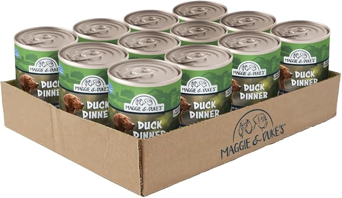 CountryMax Maggie & Duke's Tender Bites in Gravy Canned Dog Food, 14 oz Cans – Premium Wet Food for Dogs, High Protein, Grain-Free, Natural Ingredients (12 Pack, Duck Dinner)
