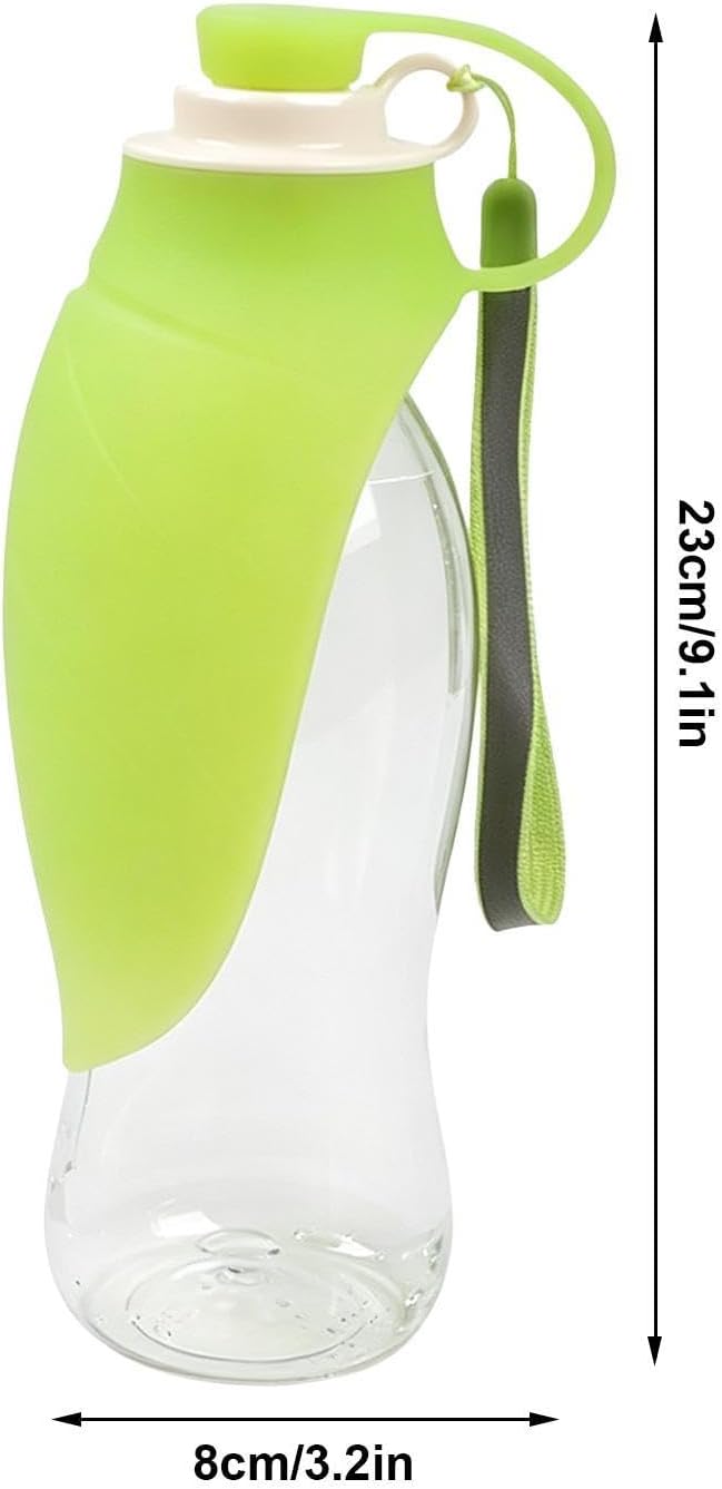 Pet Water Bottle, Leaf Shape Tool, 9.1x3.2 Inches Kitten Aid, Professional Portable Device with Easy Grip, Compact Supply with Daily Use, Home Accessories for Travel Hiking Walking Park Picnic Puppy