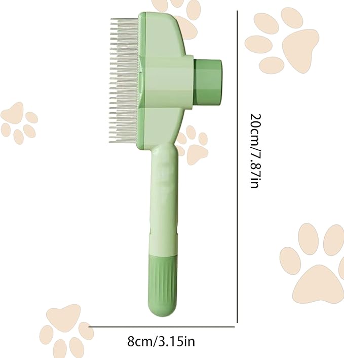 Cat Hair Brush - with Release Button Grooming Comb - Long Hair Cat Brush Dematting Comb | for Long Short Puppy Kitten Pet Undercoat Indoor Home Travel Bath Massage