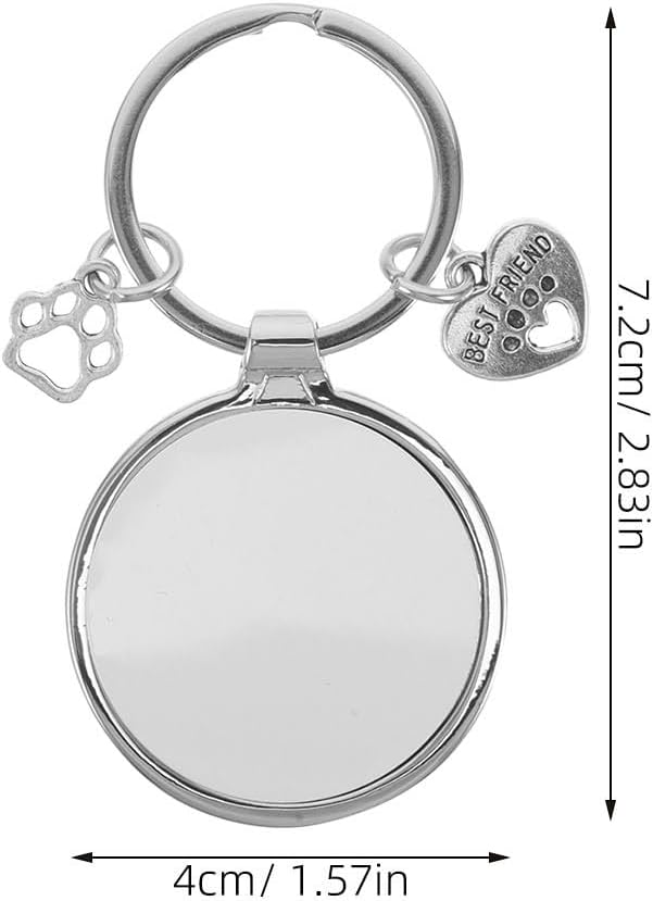 4pcs Sublimation Blank Mdf Keychain: Heat Transfer Memorial Dog Keychain - Cat Dogs Pet Keepsakes Key Fob for Pet DIY Craft Project Supply