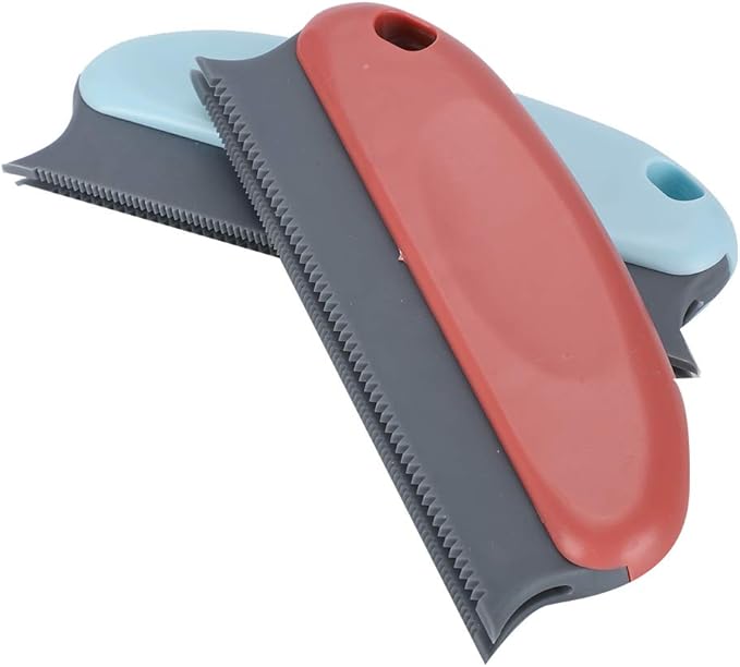 Pet Hair Removal Brush 2PCS, Multifunctional Ergonomic Grooming Tool for Cats and Dogs - Durable ABS and TPR Materials, Easy Cleaning and Portable Design